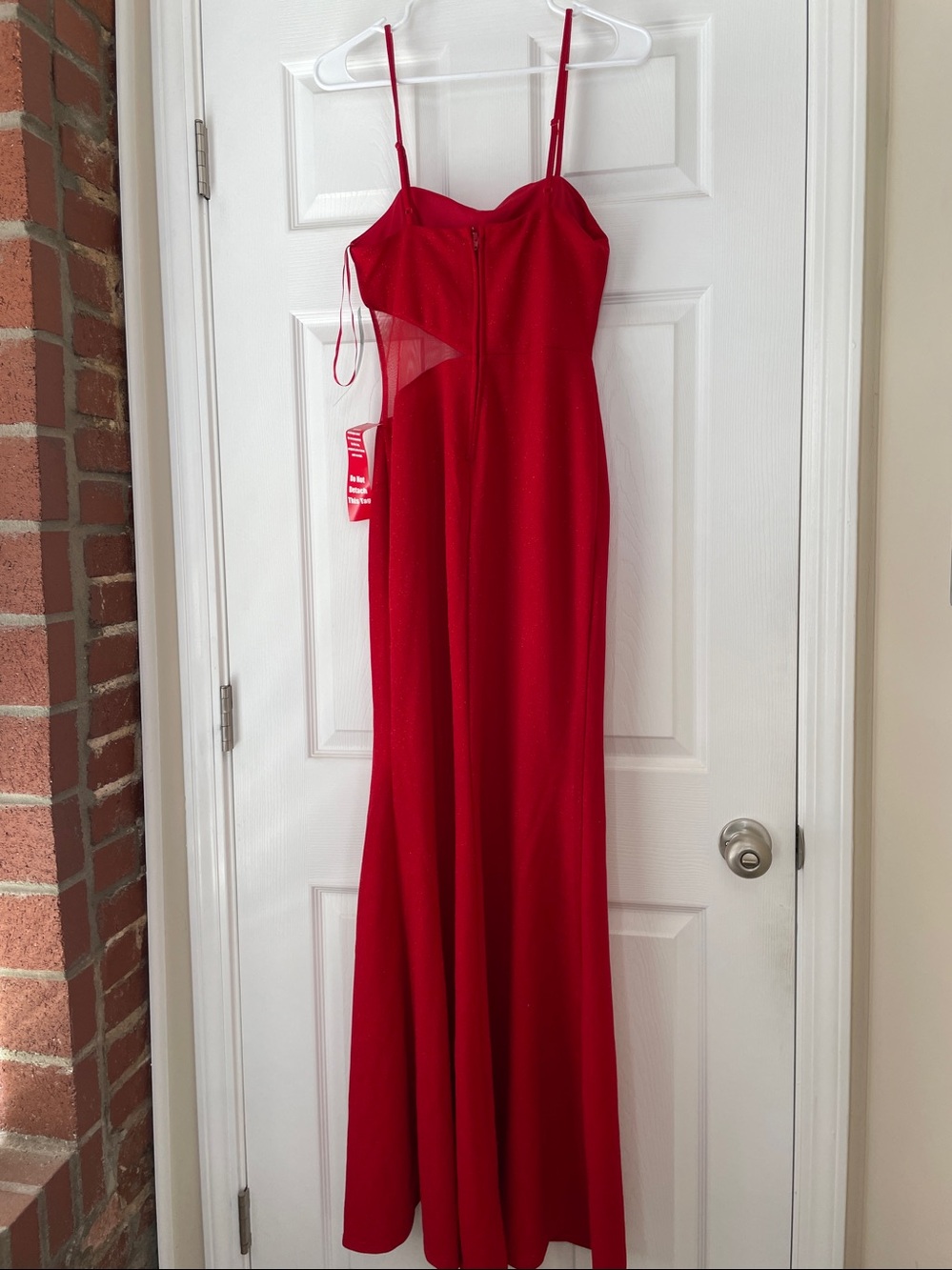 NWT Trixxi Red Formal Dress with Slit and adjustable straps - Picture 4 of 5